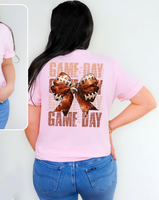 Gameday Stacked Football Bow (Back Print) 54985 DTF transfer