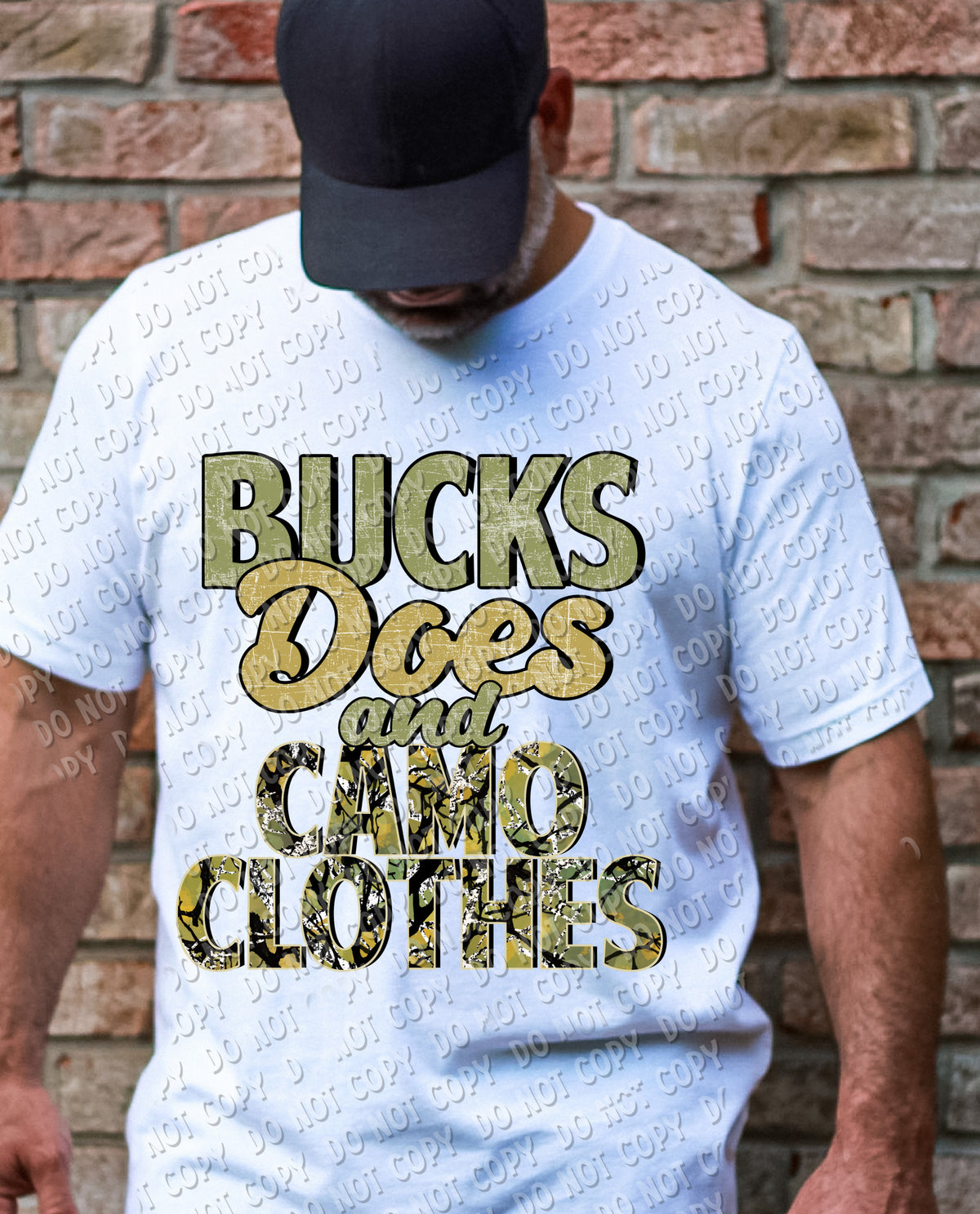 Bucks, does, and camo clothes GREEN 11409 DTF TRANSFER
