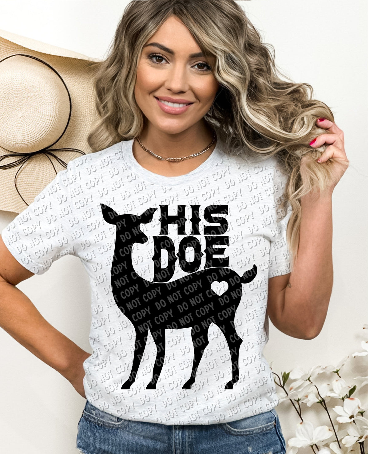 His doe (BLACK with doe) 11410 DTF TRANSFER