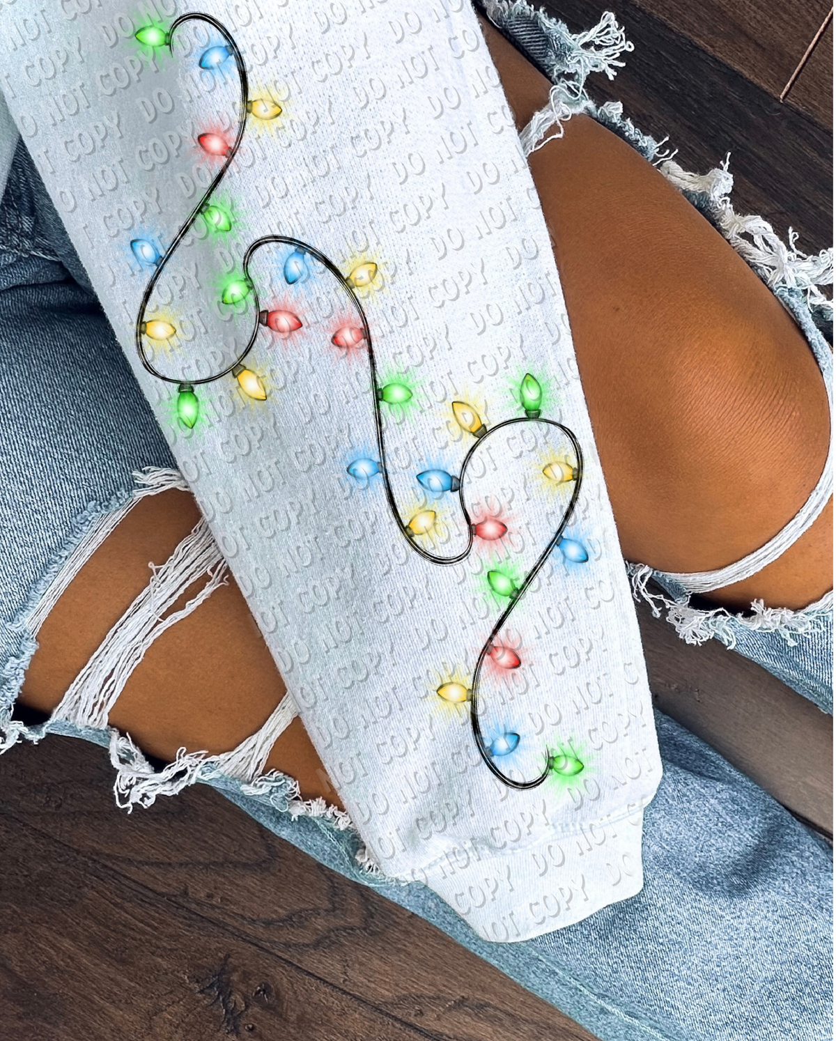 Christmas light SLEEVE 11421 DTF TRANSFER