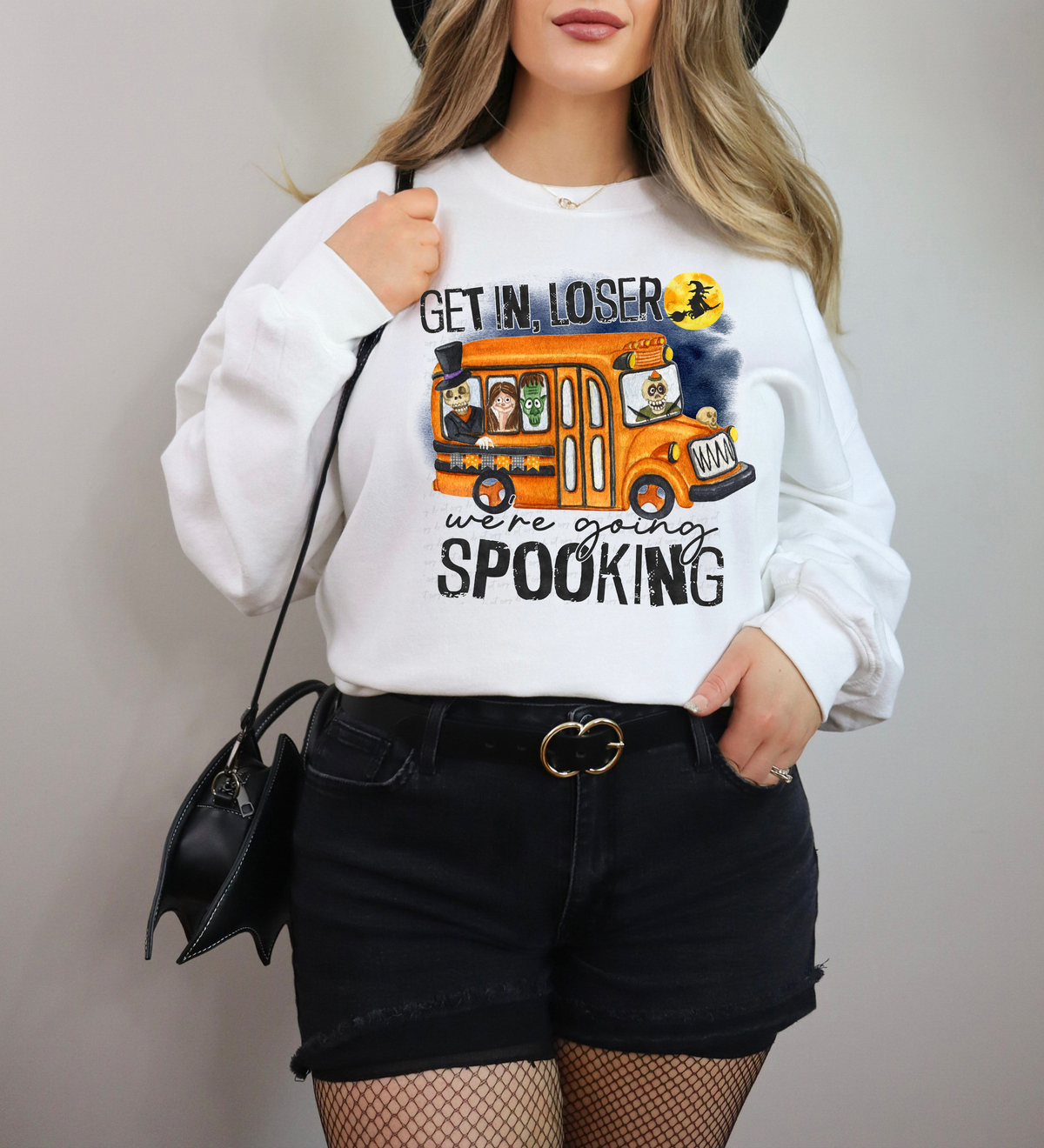 Get In Loser We're Going Spooking School Bus 114916 DTF Transfer