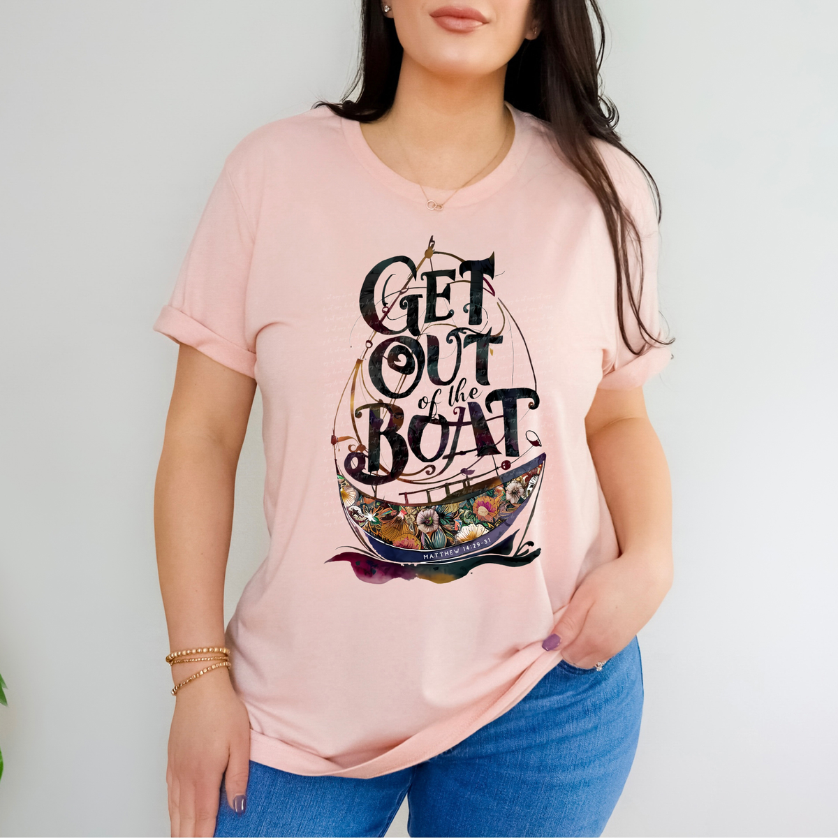 Get Out of The Boat Matthew 14:29-31 81159 DTF Transfer