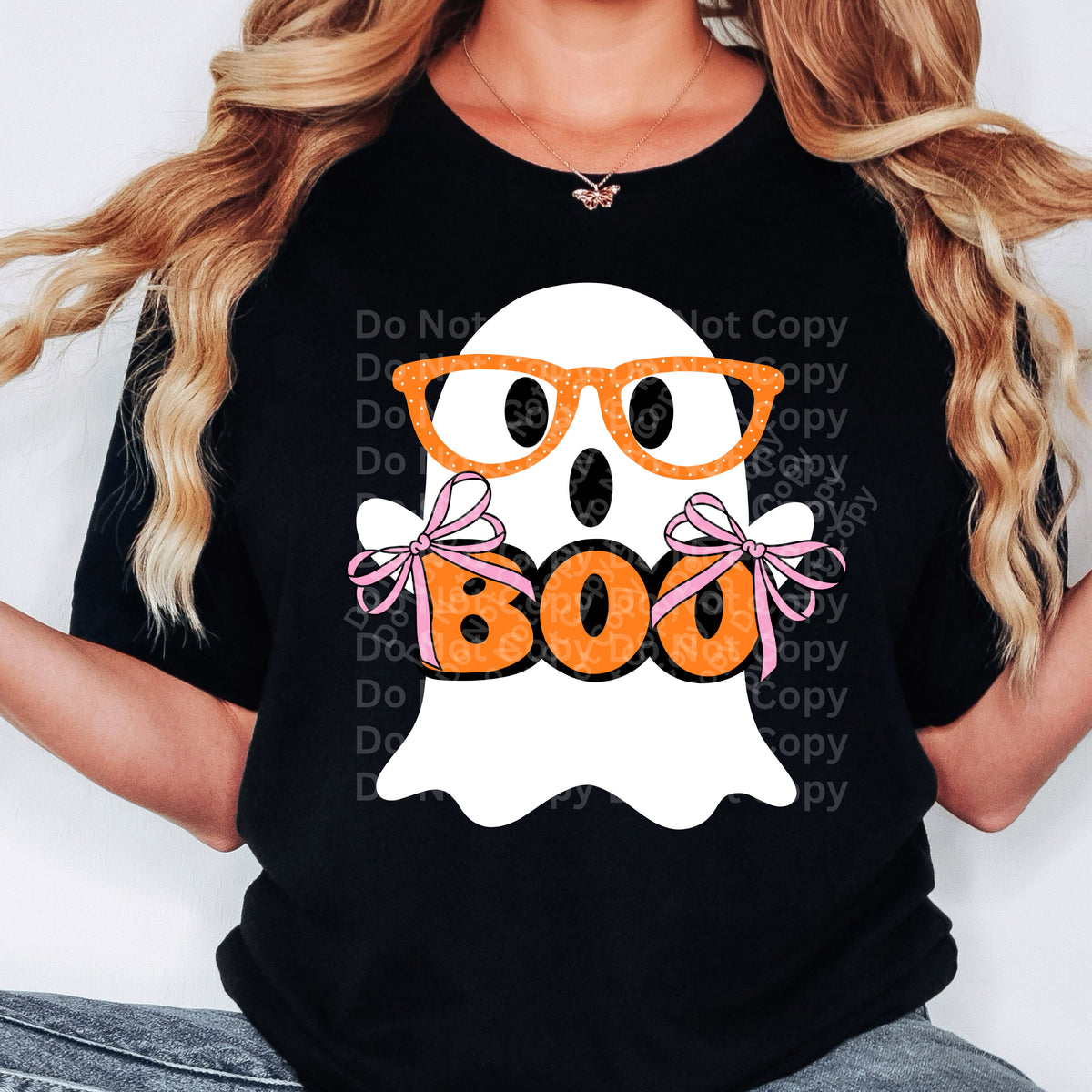 Boo ghost orange glasses (Irene) DTF Transfer