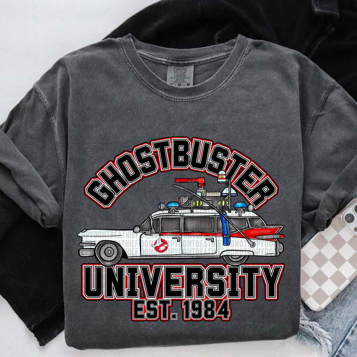 Ghost University Est.1984 104127 DTF transfer