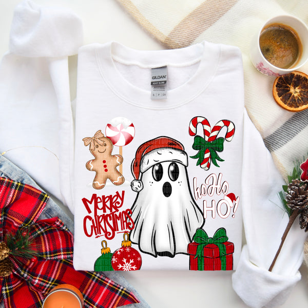 Merry Christmas hohoho ghost SDD DTF transfer (Copy)