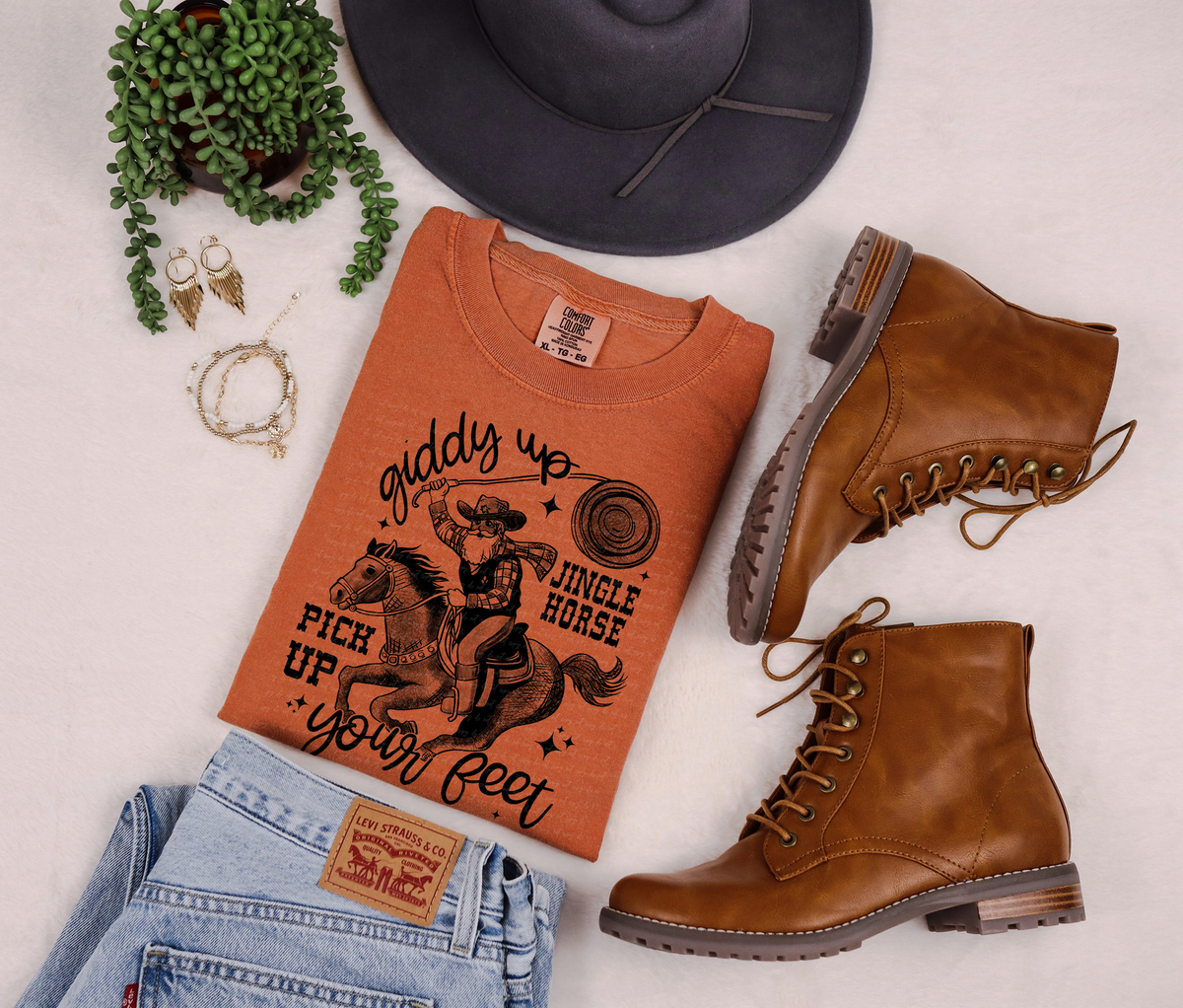 Giddy Up Jingle Horse Pick Up Your Feet 86565 DTF Transfer