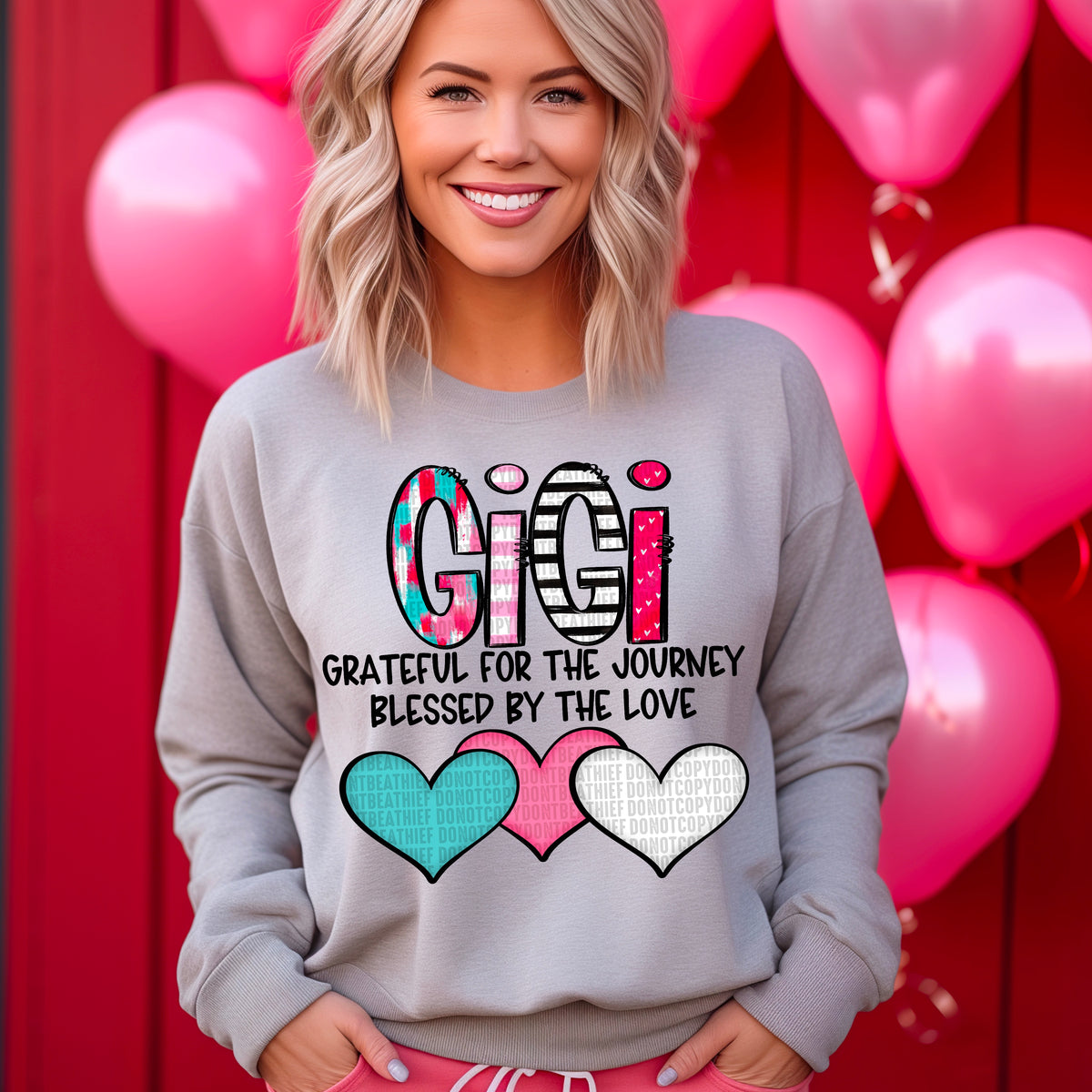 GIGI *Black/With Hearts* (SDD) 72408 DTF Transfer