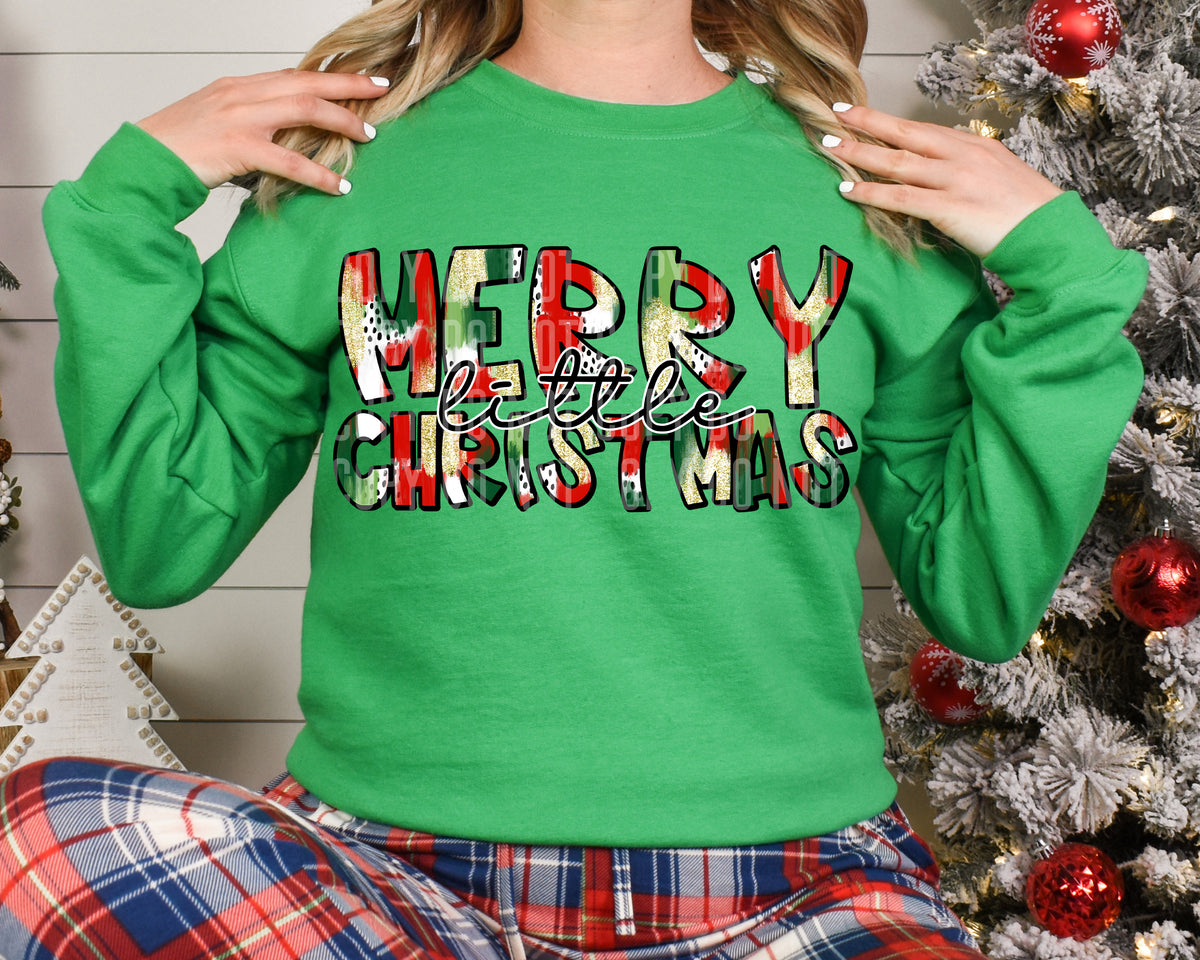 Merry Little Christmas Brush Stroke 63862 DTF transfer