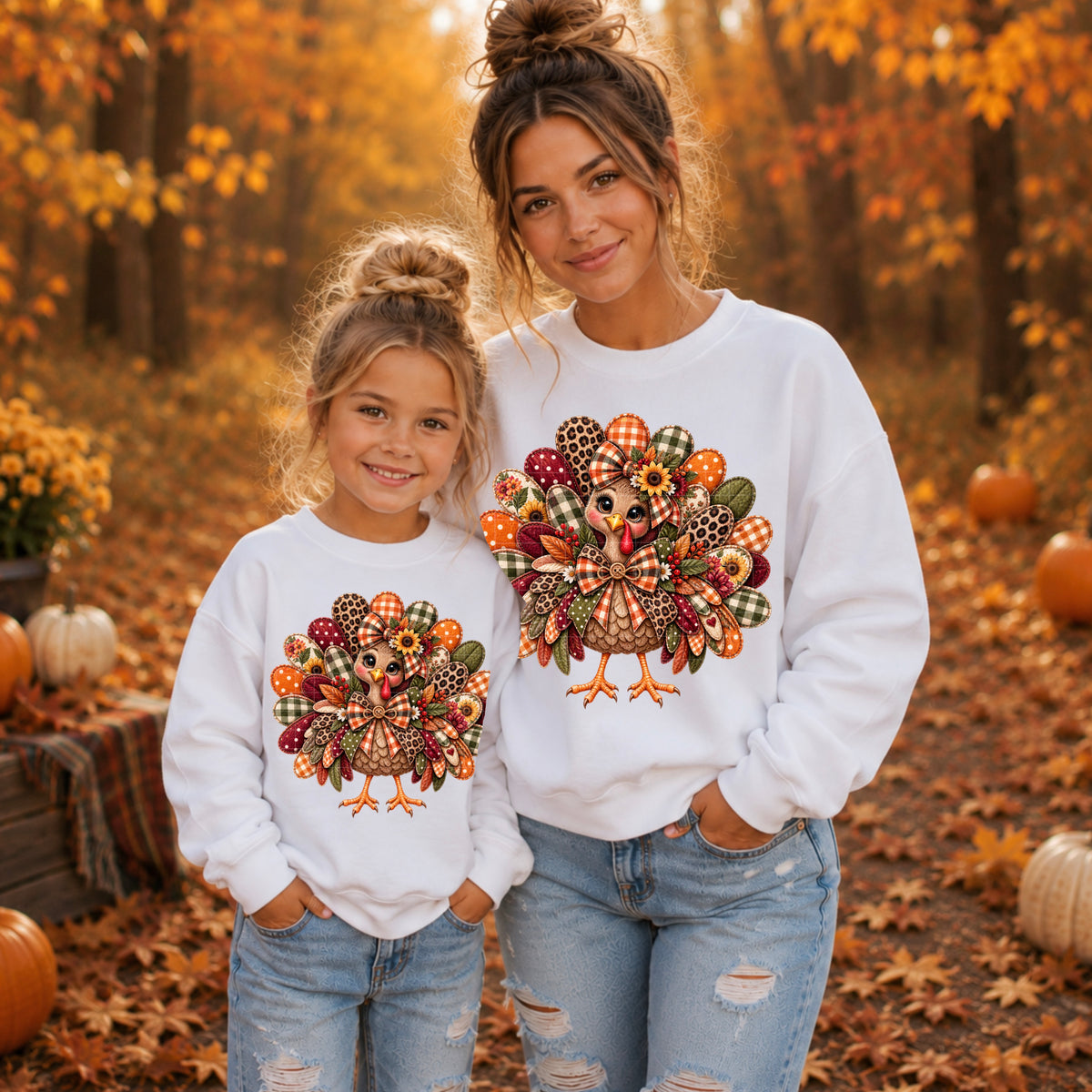 Fall patchwork turkey (SDD) DTF Transfer