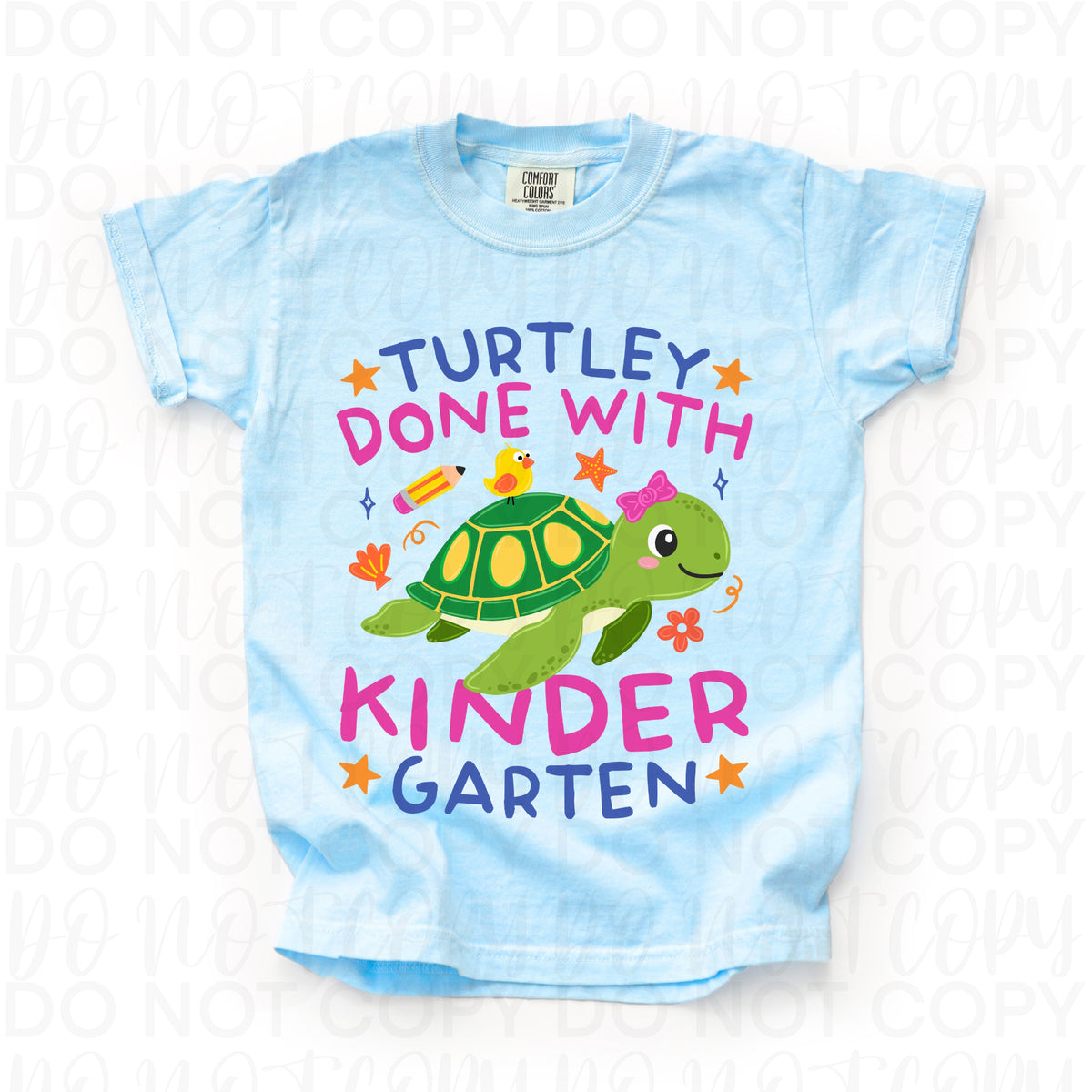 Turtley done with kindergarten (turtle girl version) (UAC) DTF Transfer