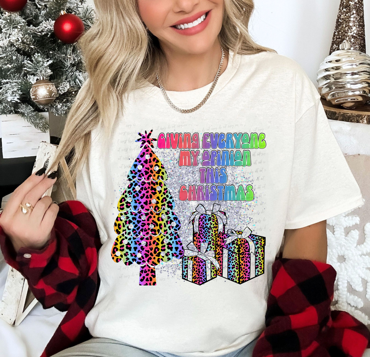 Giving Everyone My Opinion This Christmas Lisa F Tree Gifts 114954 DTF transfer
