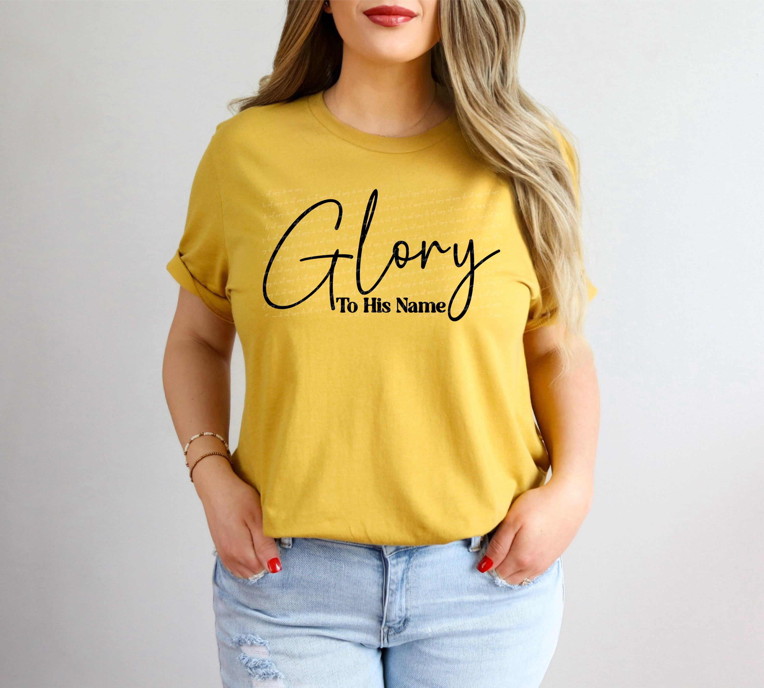 Glory To His Name Cursive And Serif Font Black 89316 DTF Transfer – Mud ...