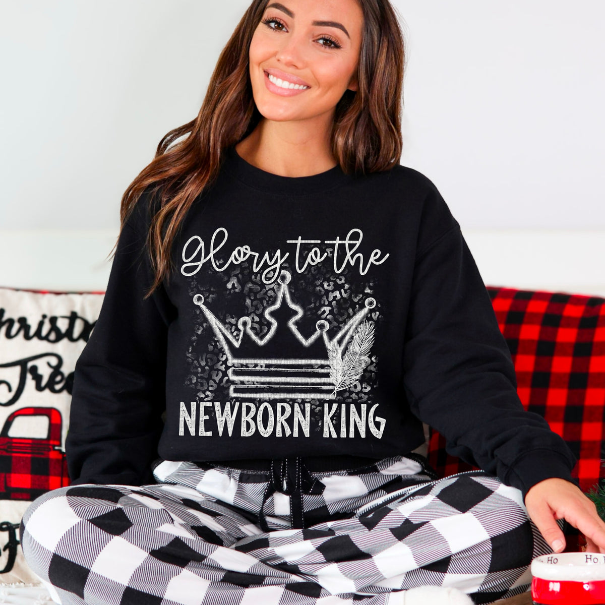 Glory To The Newborn King White 104116 DTF transfer