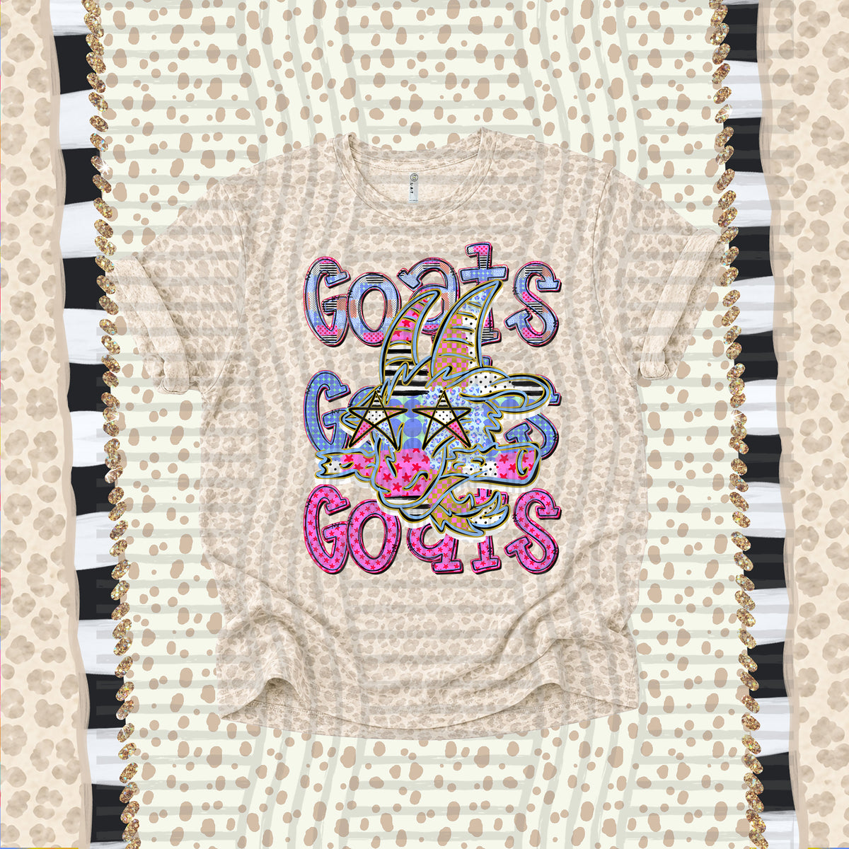 Goats-Dolly Doodle Print (Caplinger) DTF Transfer