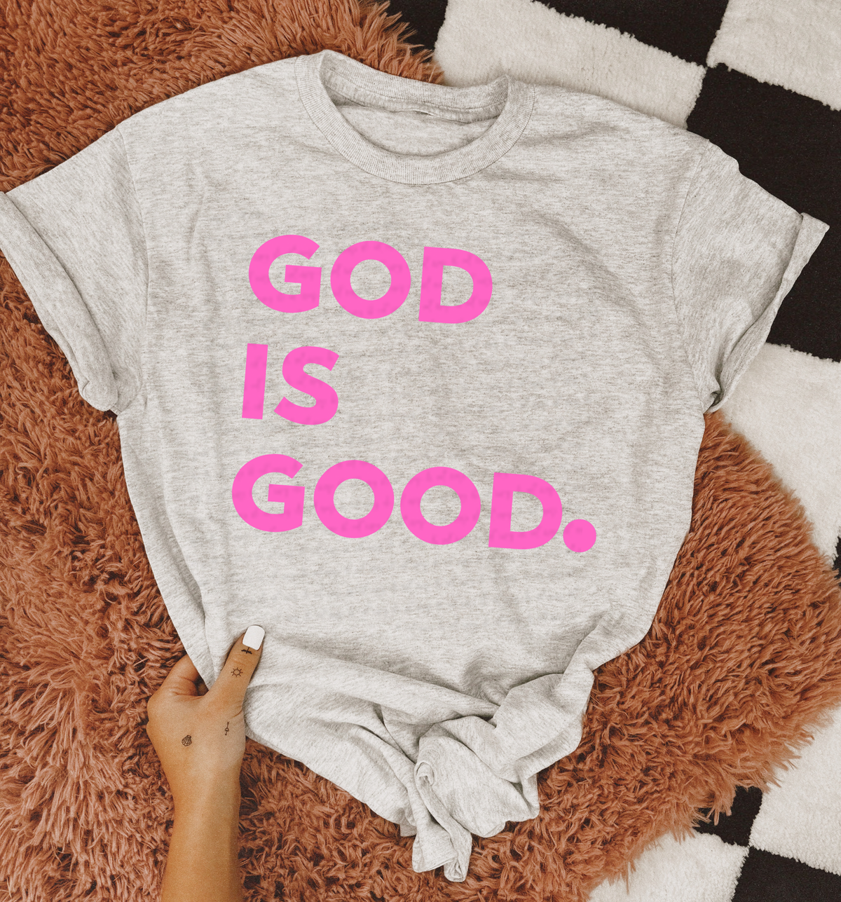 God Is Good Pink 110118 DTF transfer