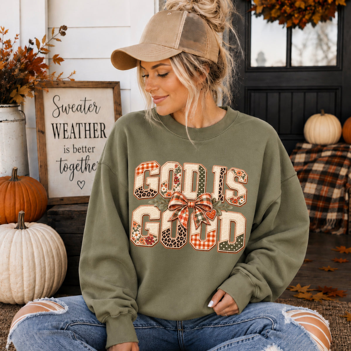 God is good leopard and gingham (SDD) DTF Transfer
