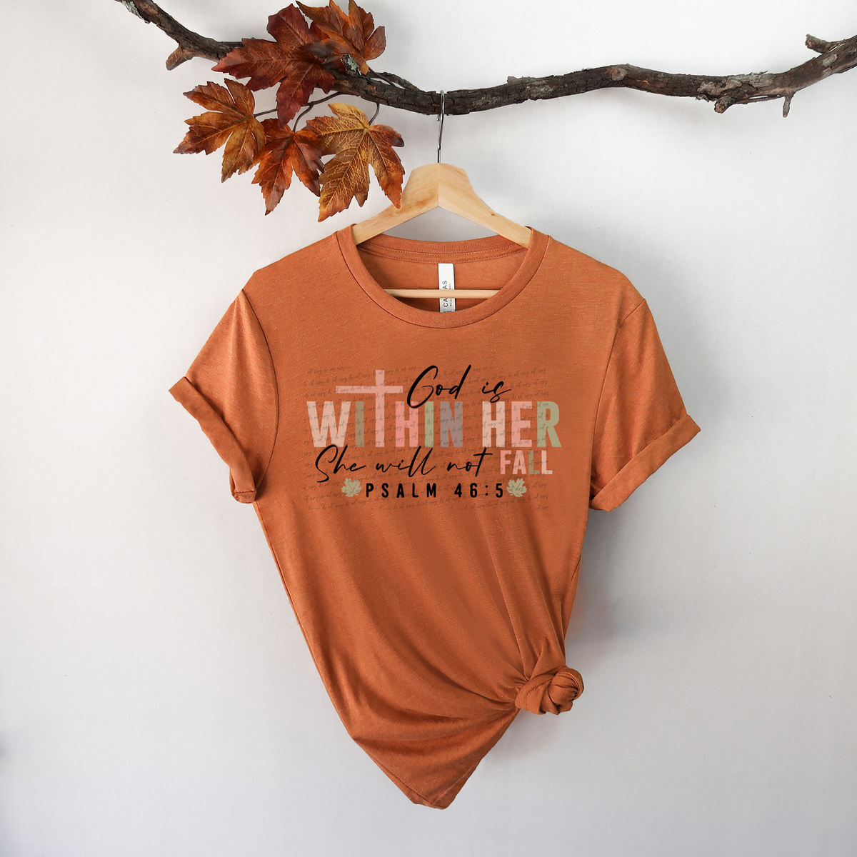 God Is Within Her She Will Not Fall Psalm 46:5 54995 DTF transfer