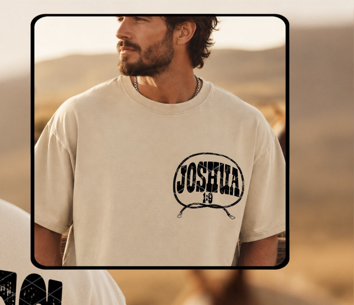 Joshua 1:9 BLACK (SDD) DTF transfer