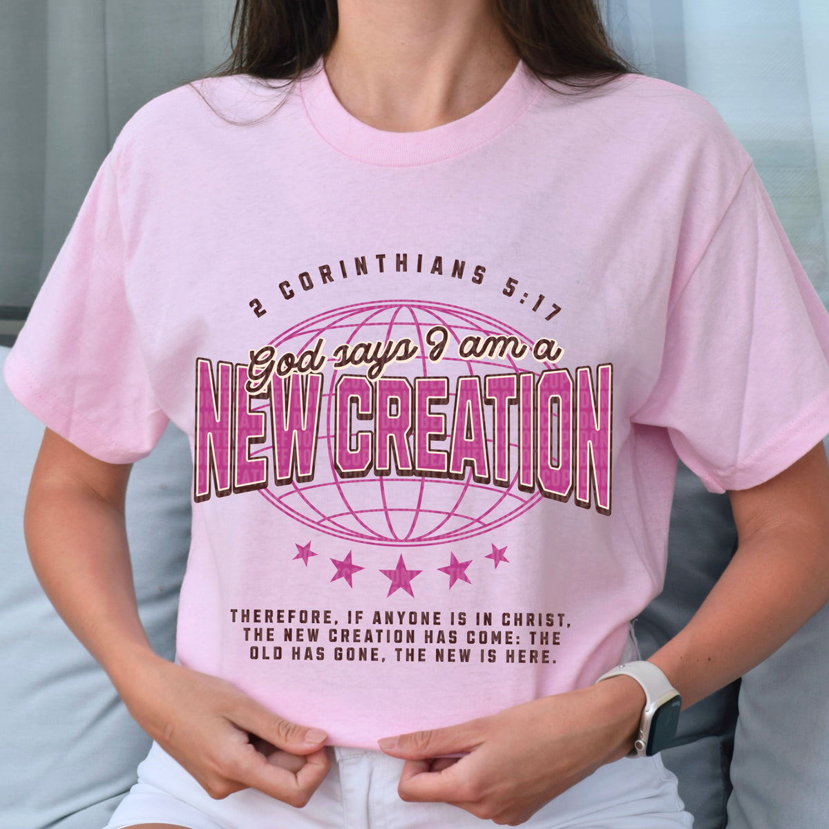 God says I am a new creation 105192 DTF transfer