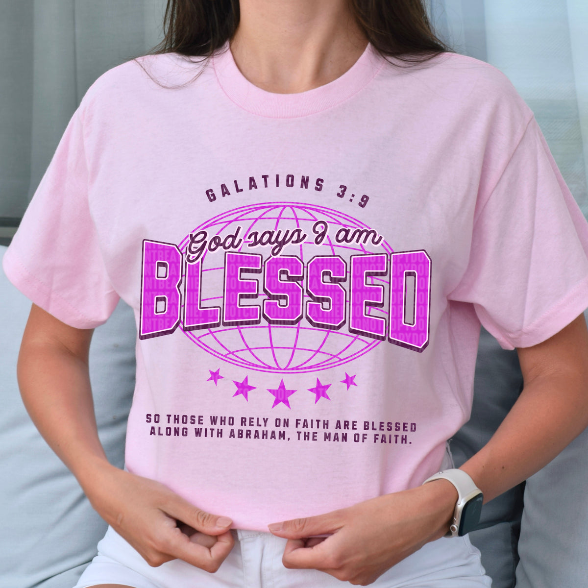 God says I am blessed 105191 DTF transfer