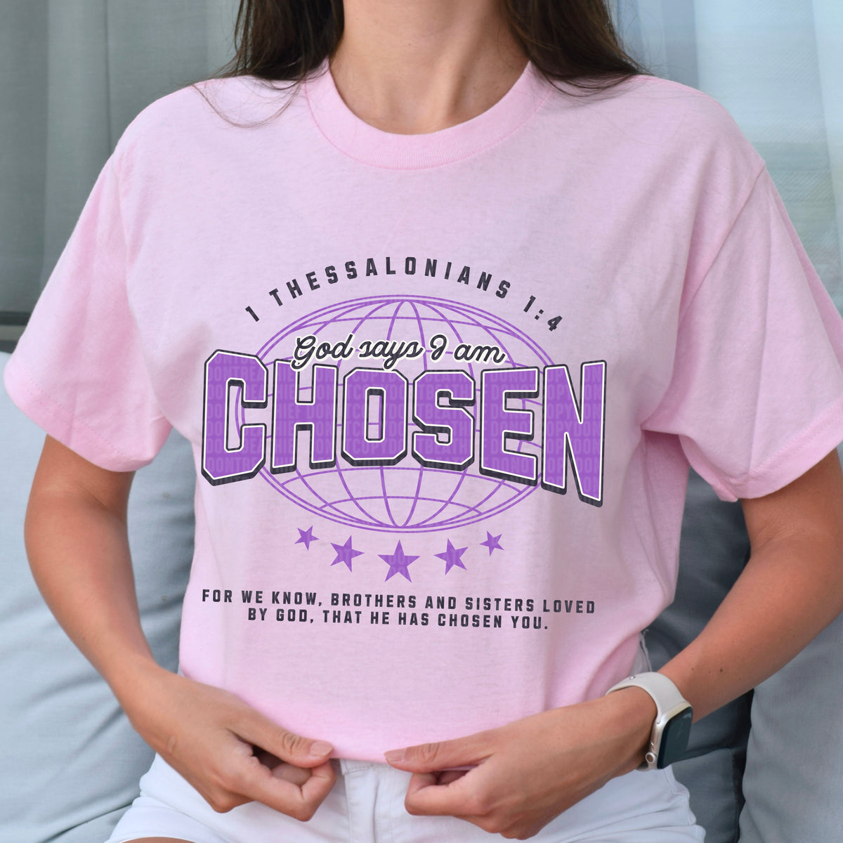 God says I am chosen 105190 DTF transfer