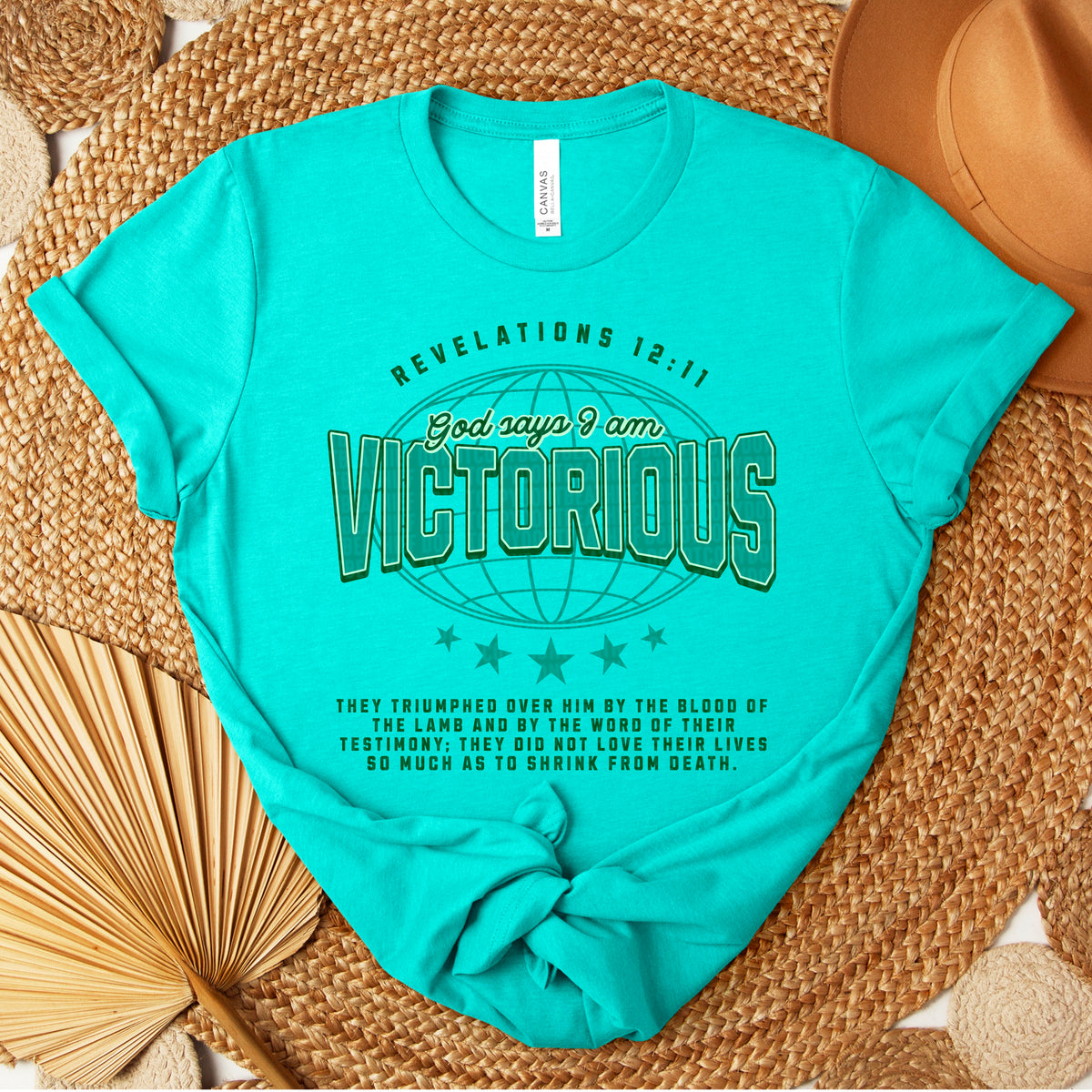God says I am victorious 105183 DTF transfer