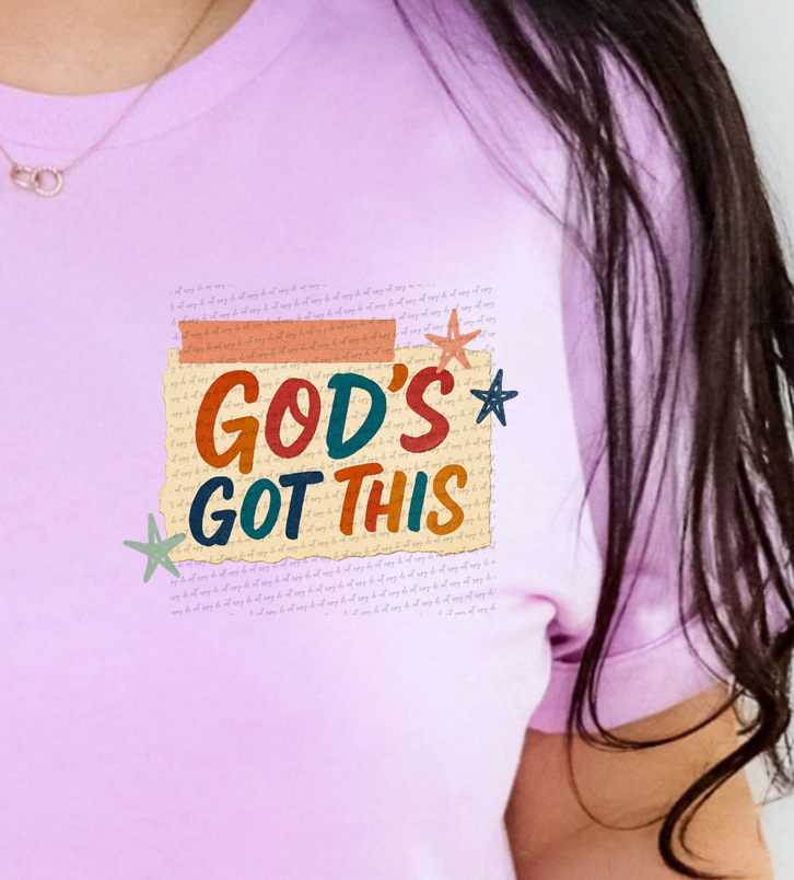 God's Got This Collage Pocket 104832 DTF transfer