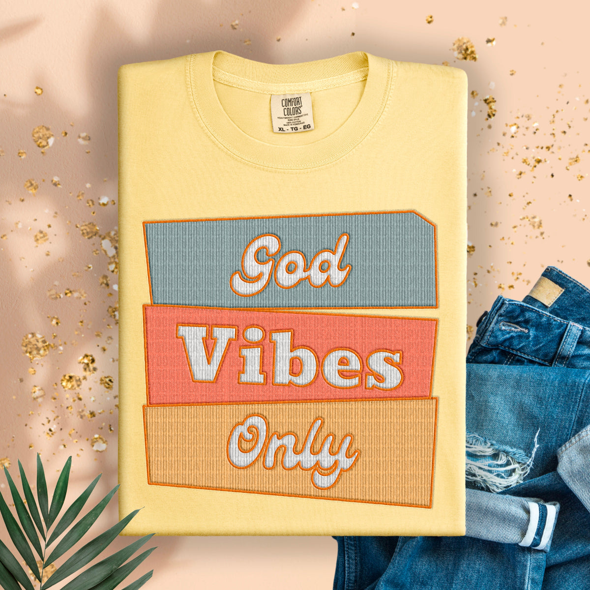 God vibes only 103817 DTF transfer