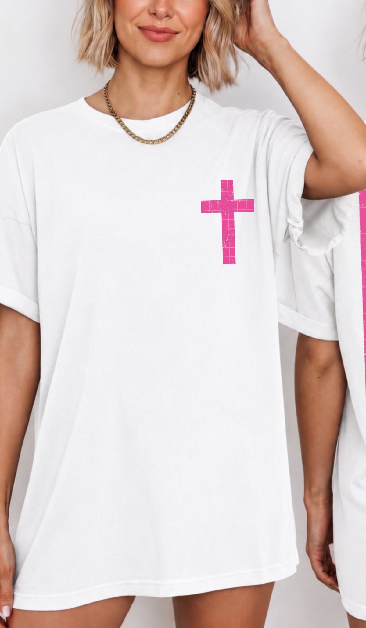 God don't like ugly pink cross (SDD) DTF Transfer