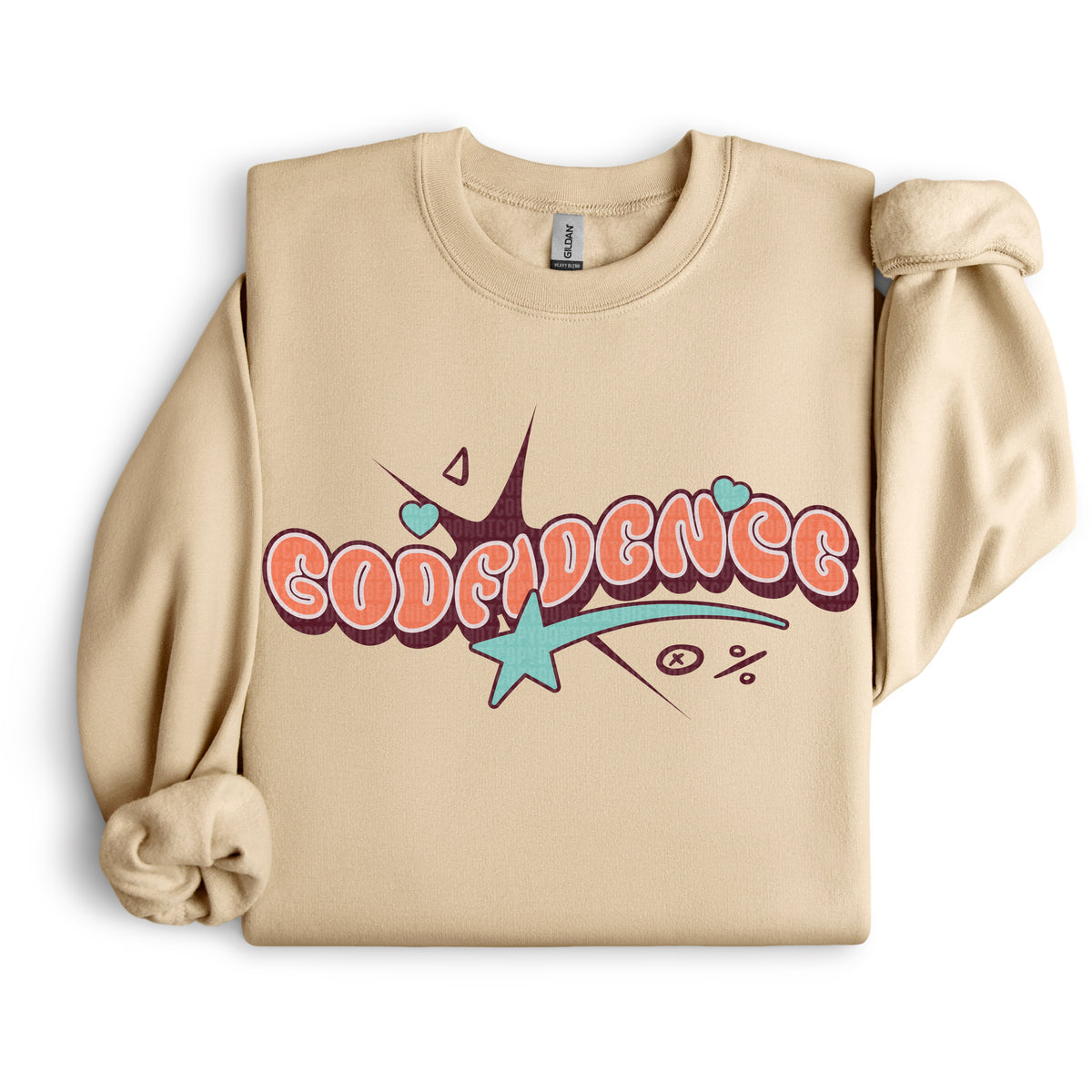 Godfidence orange DTF transfer