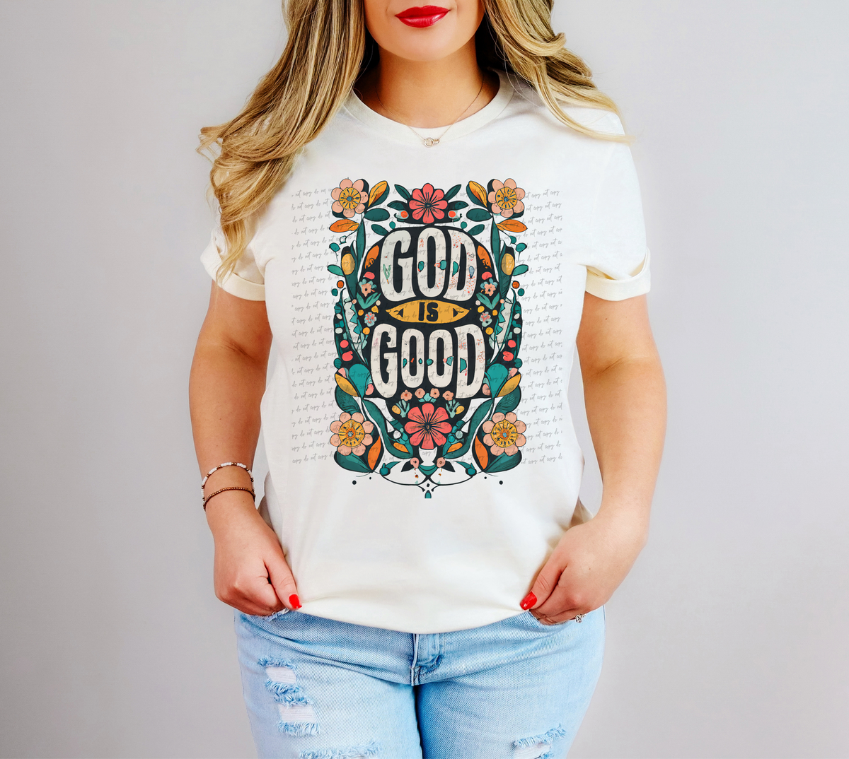 God Good Floral 81166 DTF Transfer