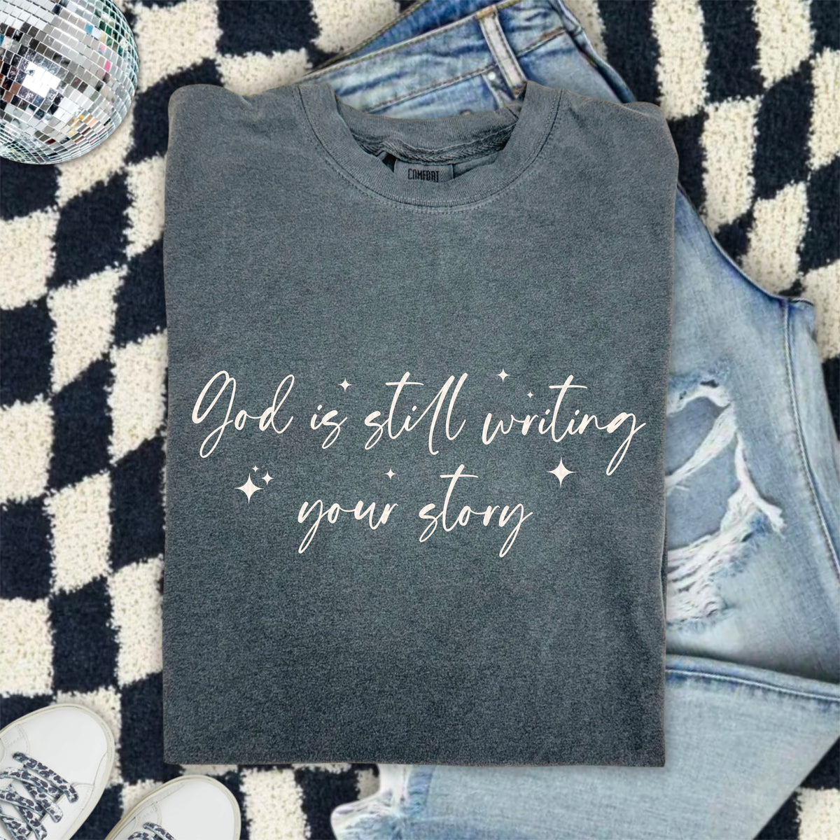 God is still writing your story WHITE 103835 DTF transfer