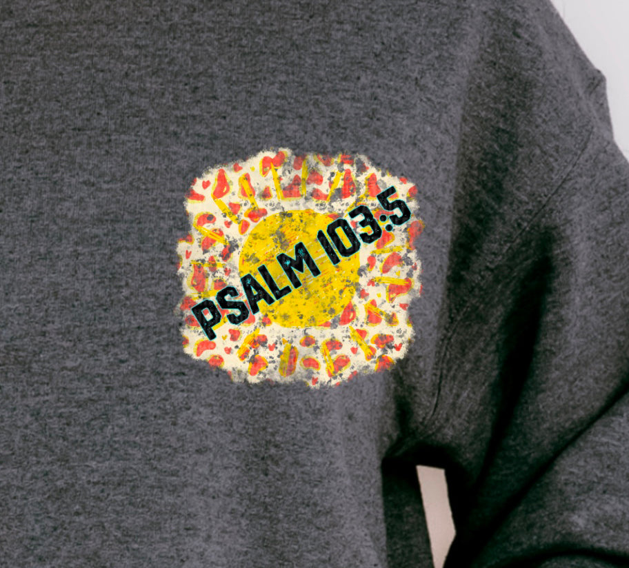 God Renew My Energy Horse With Cross And Flowers - Pocket 104145 DTF transfer