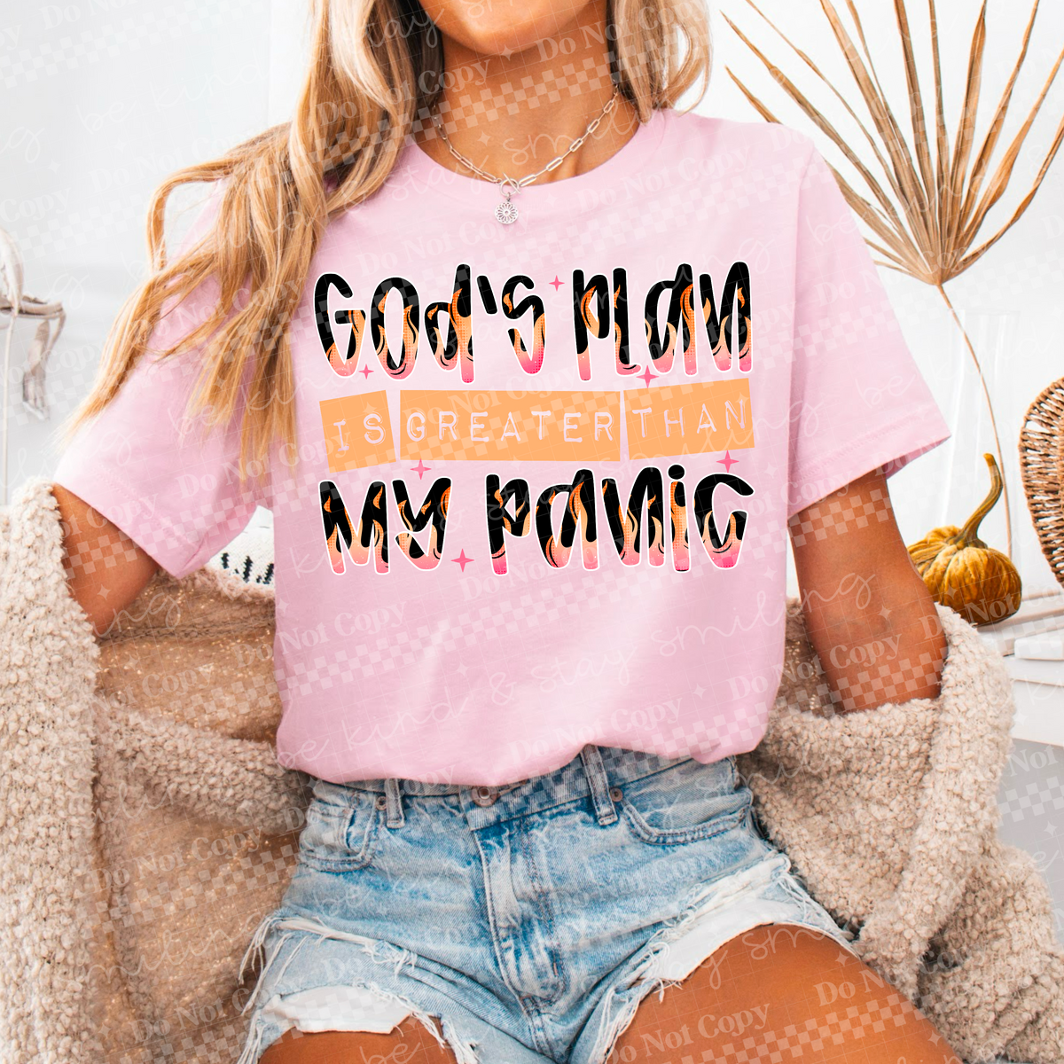 God's plan is greater than my panic (CMLD) DTF Transfer