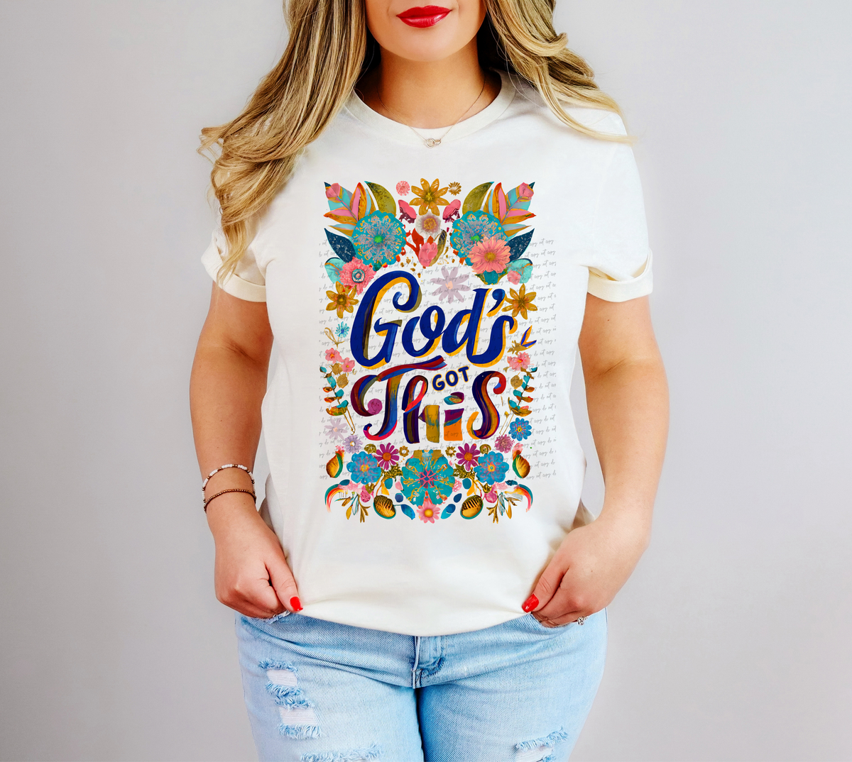 God's Got This Floral 81181 DTF Transfer