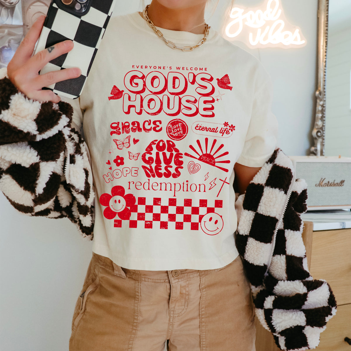 God's house RED 103819 DTF transfer