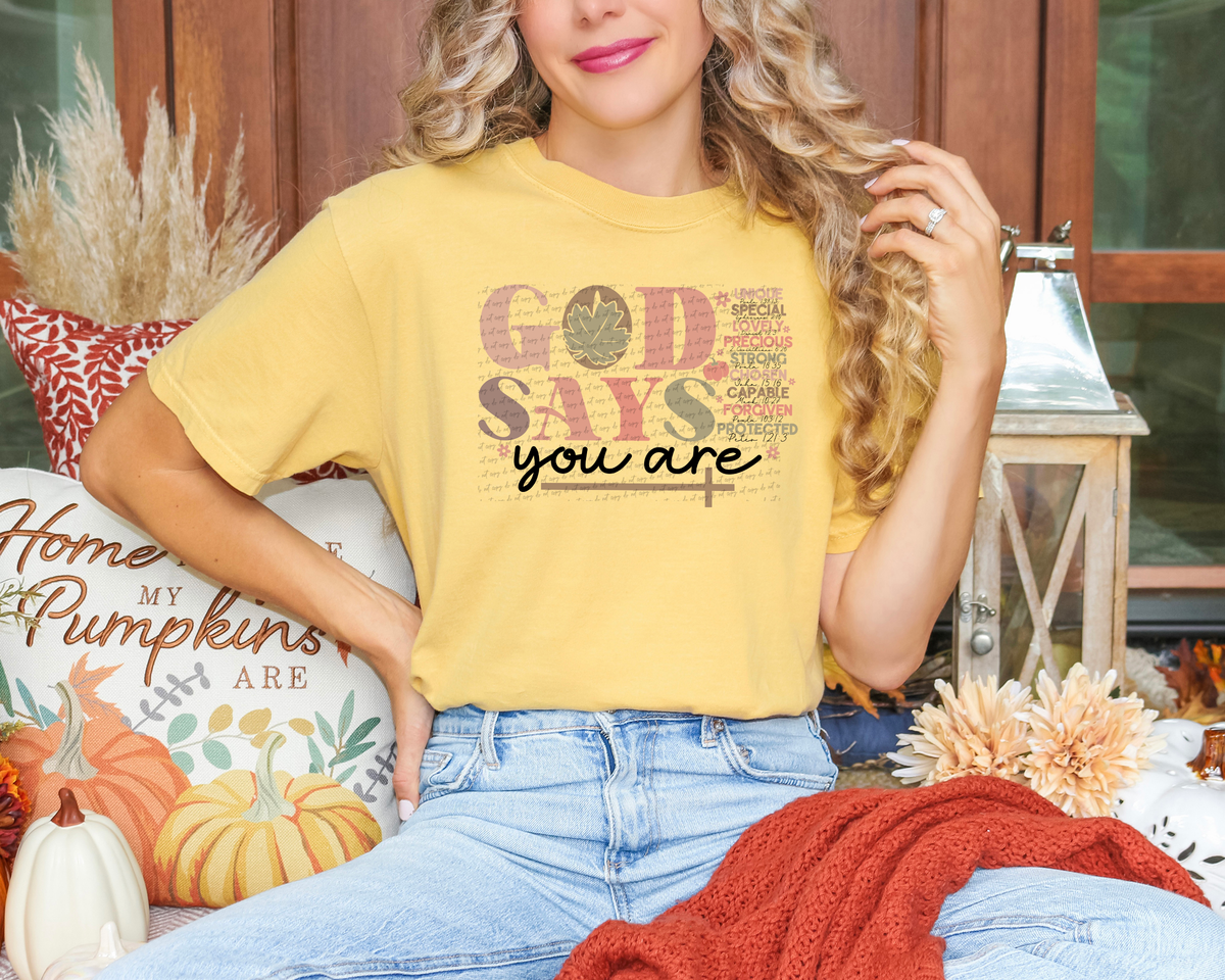 God Says You Are Unique Cursive 54998 DTF transfer