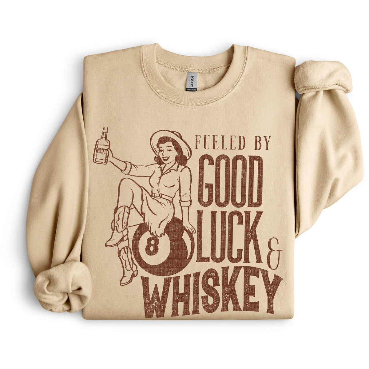 Good luck and whiskey DTF transfer