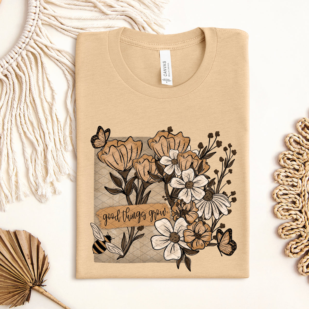Good things grow flowers and butterflies (SDD) DTF Transfer