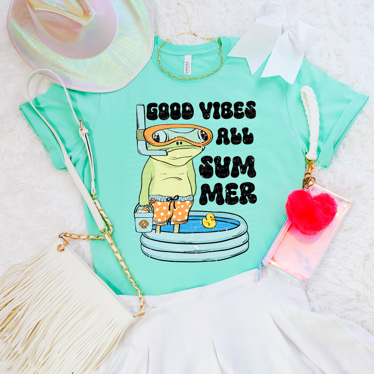 Good Vibes All Summer Grunge 89212 DTF Transfer