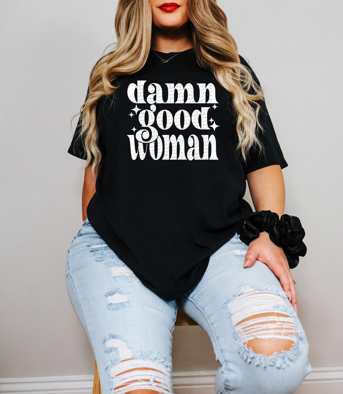 Damn Good Woman White 46453 DTF transfer