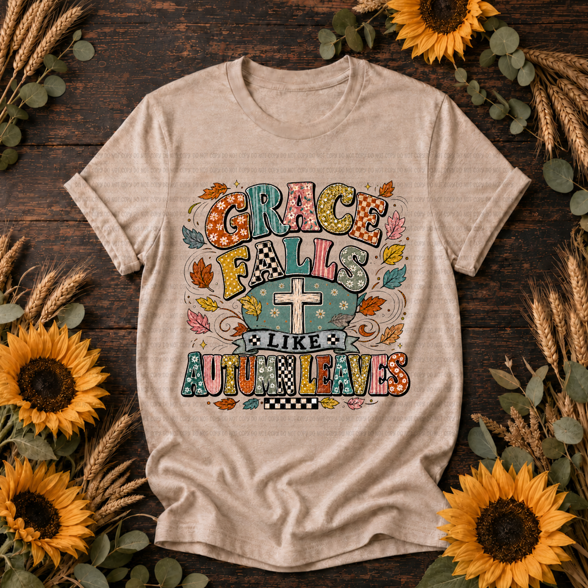 Grace falls like autumn leaves (Revel) DTF transfer