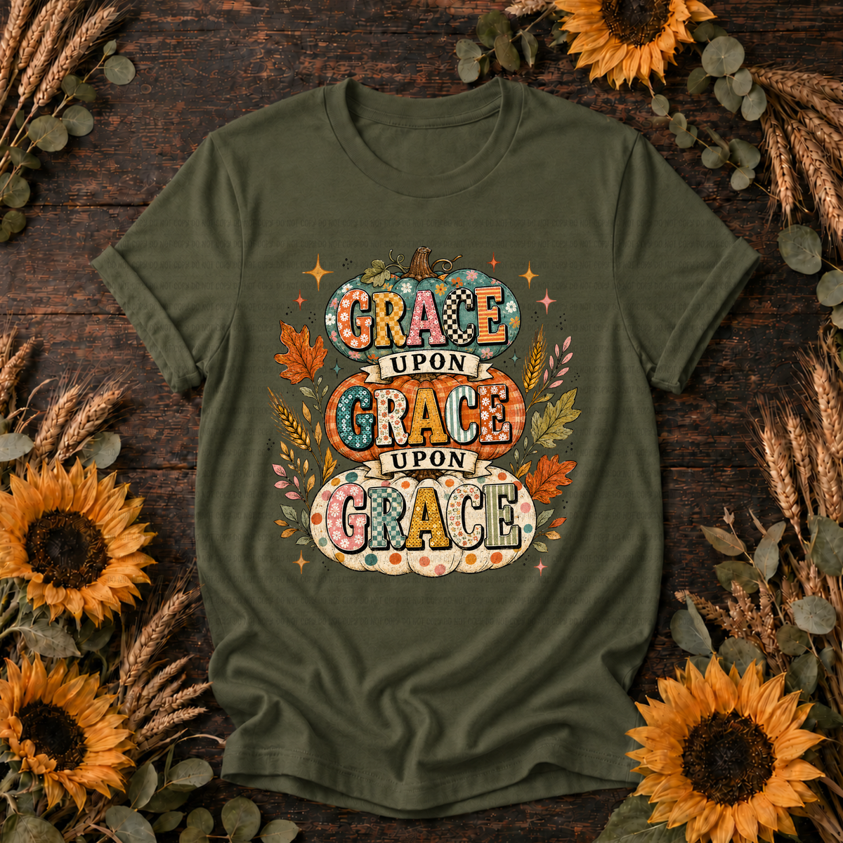 Grace upon grace pumpkin stack (Revel) DTF transfer