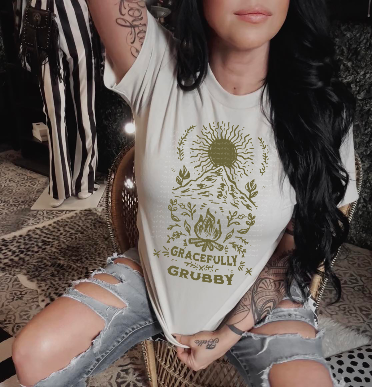 Gracefully Grubby Army Green 81184 DTF Transfer