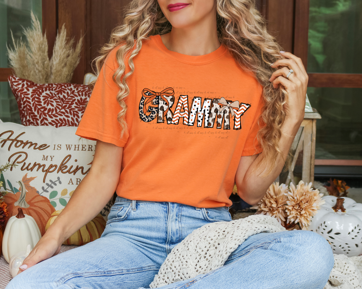 Grammy Pumpkin Leopard Polka Dots 61875 DTF transfer