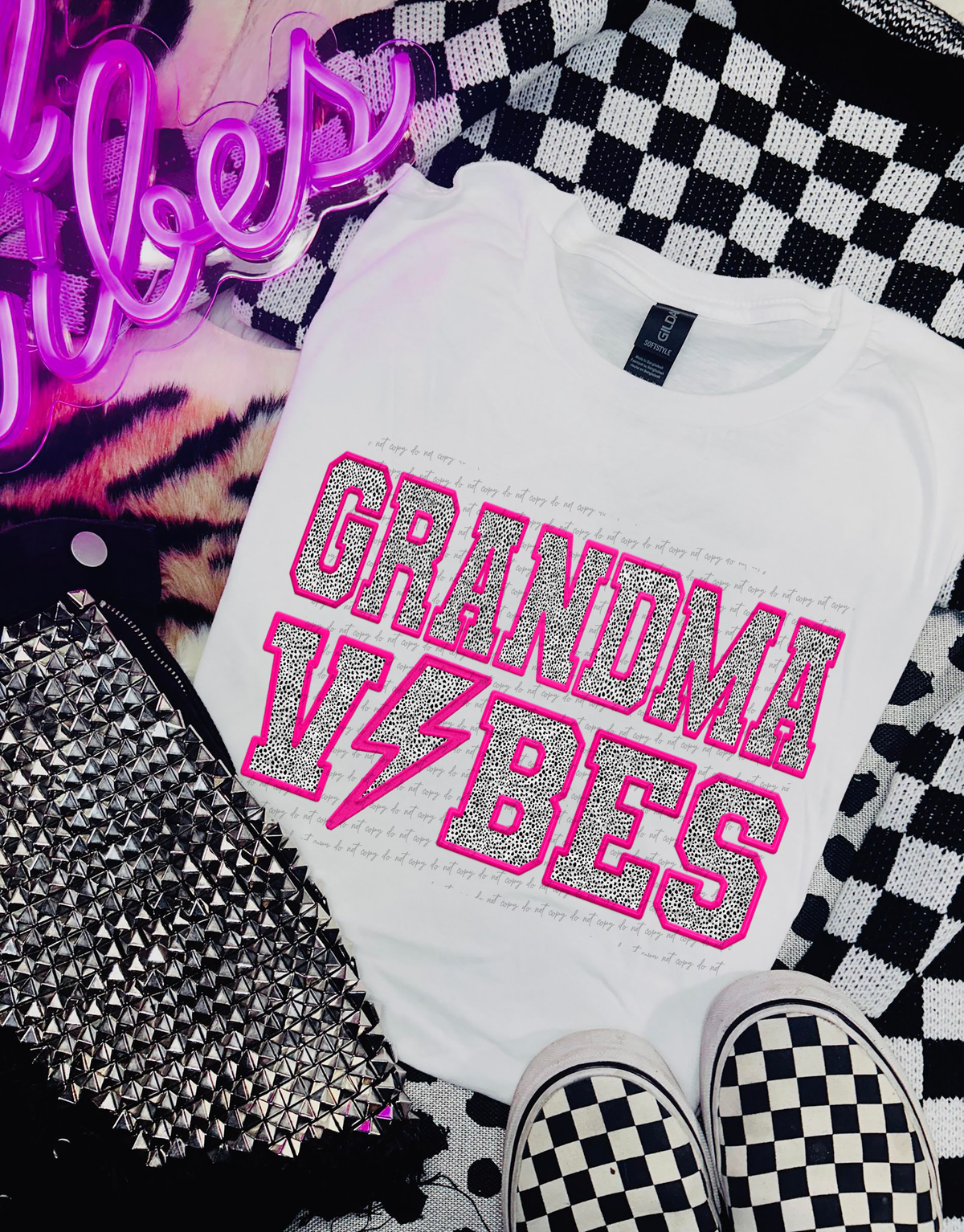 Grandma Vibes Faux Embroider 46691 DTF transfer