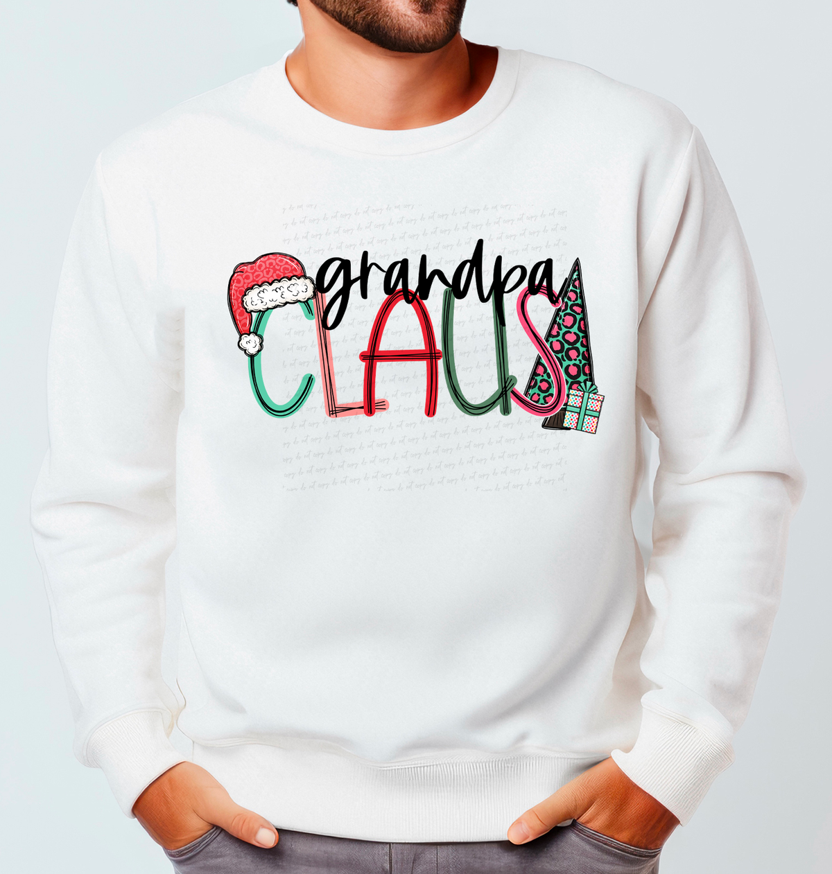 Grandpa Claus Tree 115714 DTF Transfer