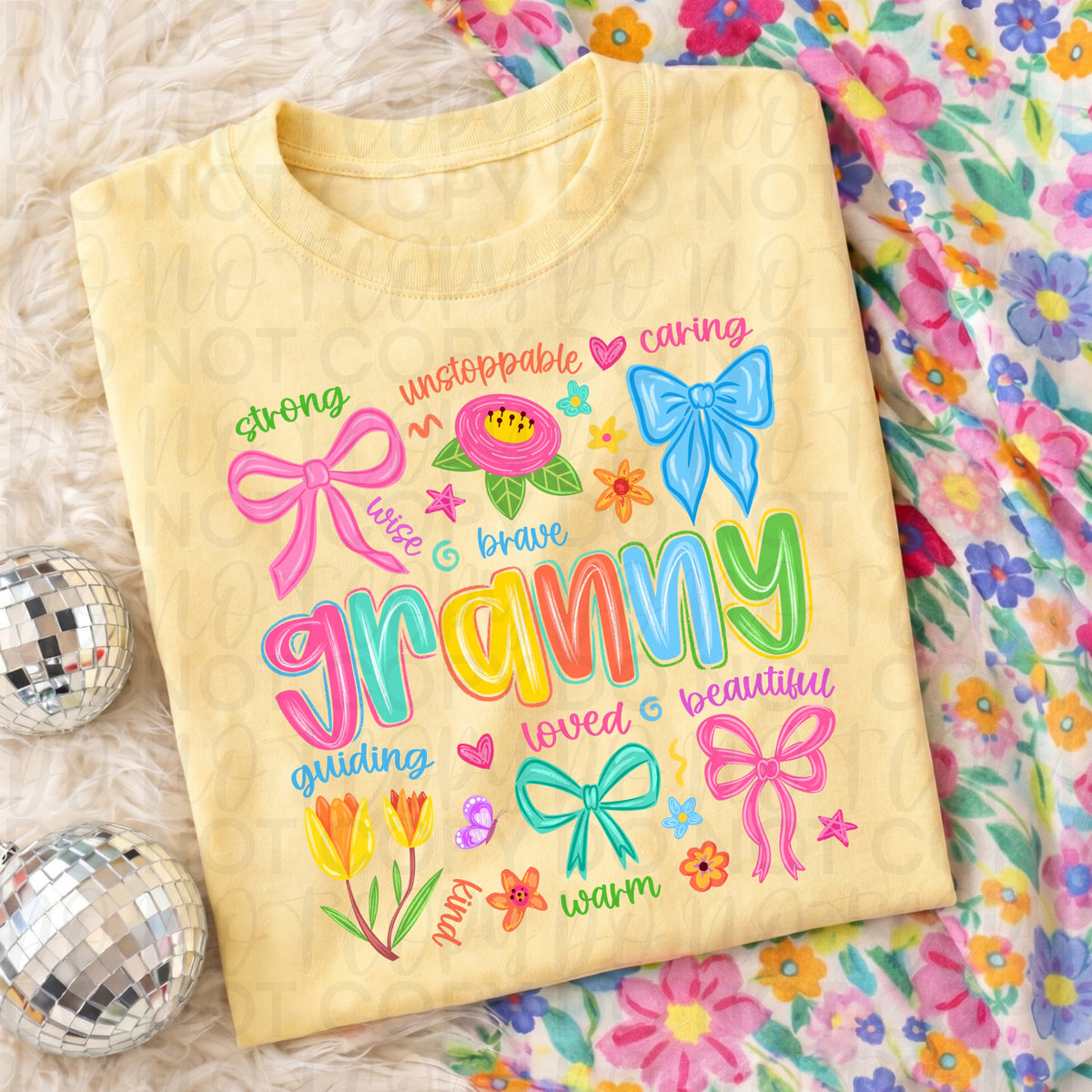 Granny doodle frame (UAC) DTF Transfer