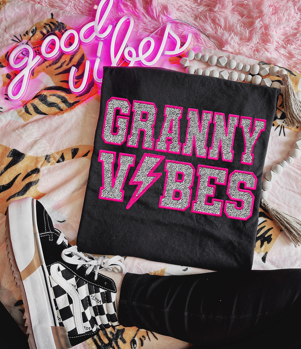 Granny Vibes Faux Embroider 46692 DTF transfer
