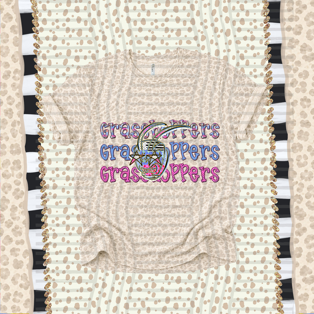 Grasshoppers-Dolly Doodle Print (Caplinger) DTF Transfer
